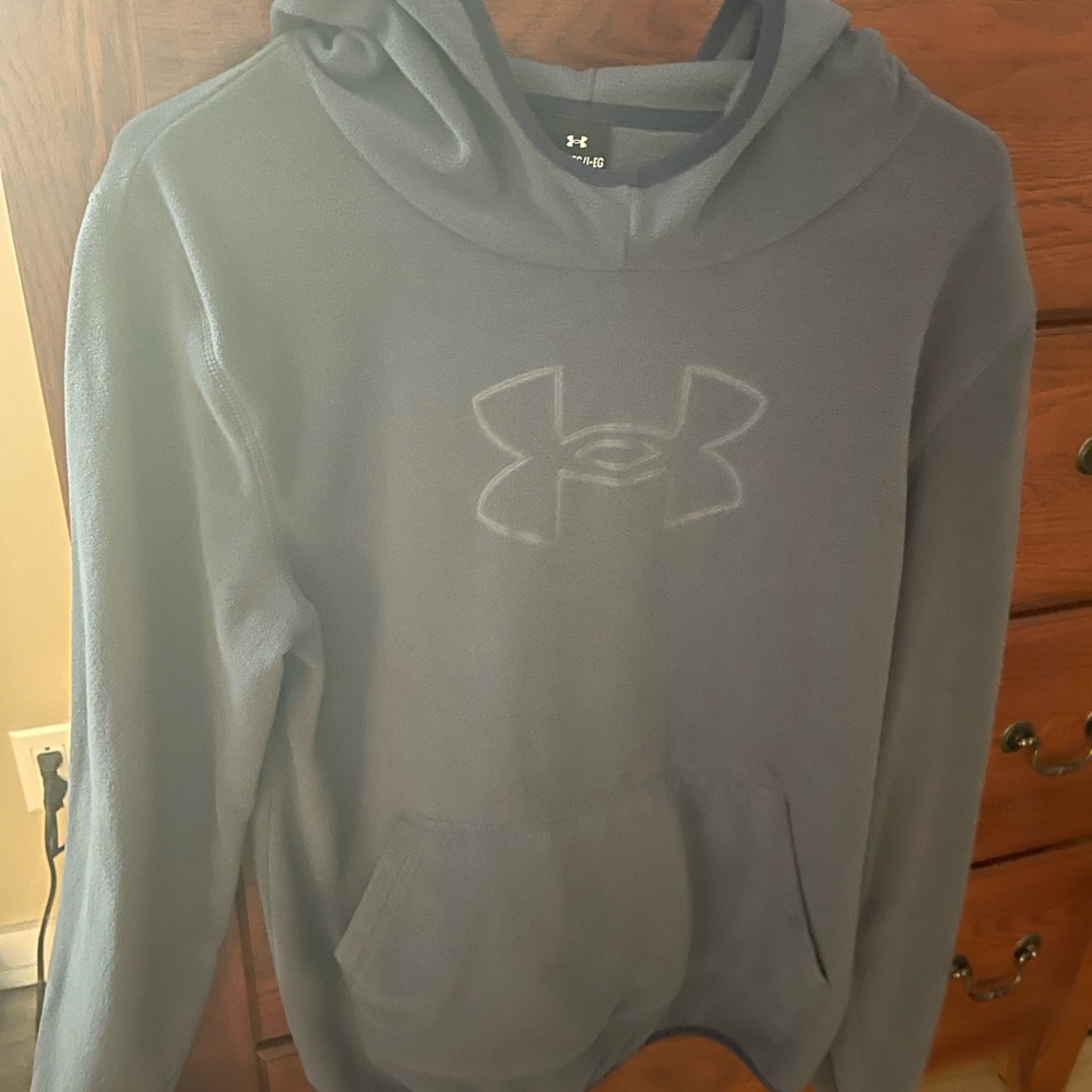 Under Armour Navy and Purple Fleece Pullover Hoodie